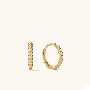Mejuri beaded hoops - 14K solid gold